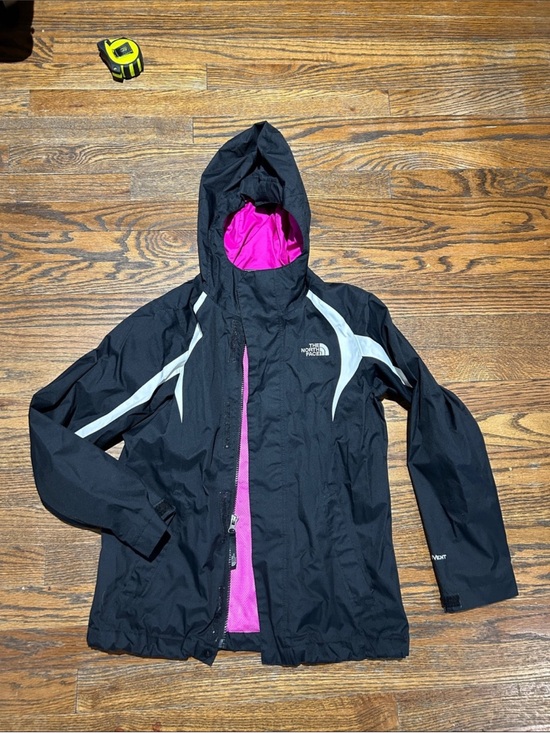 The North Face Other - The North Face Girls Black Jacket with Pink Lining and White Accents